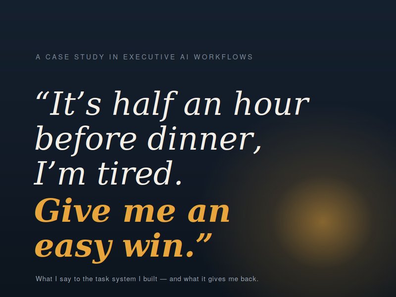 Cover of the published case study on executive AI workflows